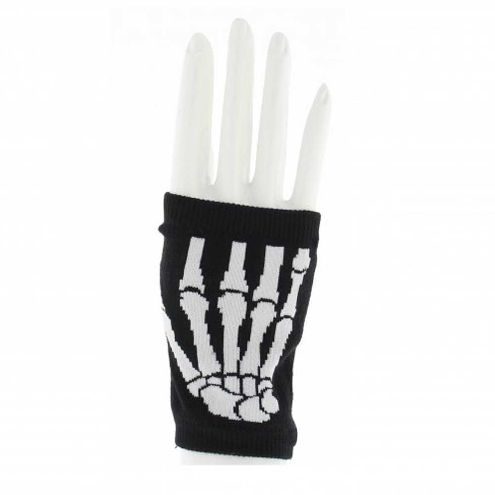 Zac's Alter Ego - Skeleton Fingerless gloves - Black
